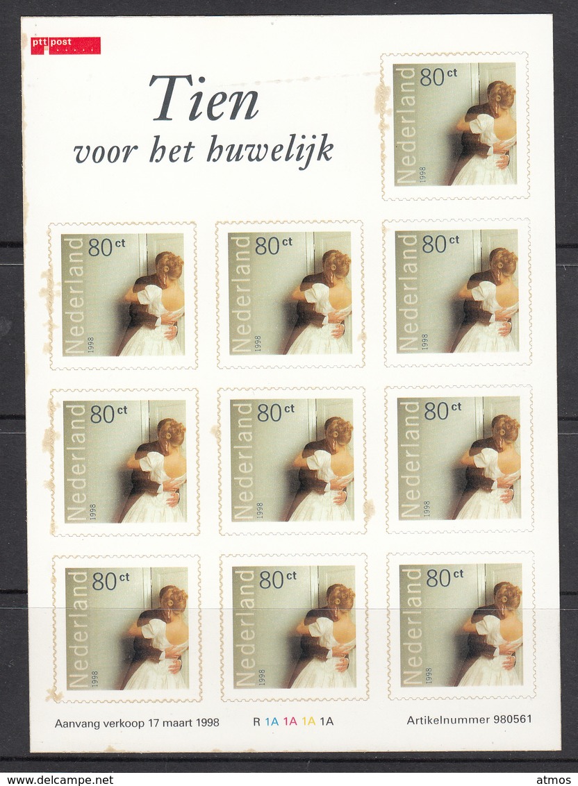 The Netherlands MNH NVPH Nr V1756 From 1998 / Catw 8.00 EUR - Ongebruikt