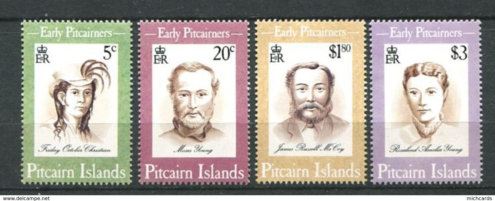 229 PITCAIRN 1994 - Yvert 417/20 - Portrait Pionnier - Neuf **(MNH) Sans Trace De Charniere - Pitcairn