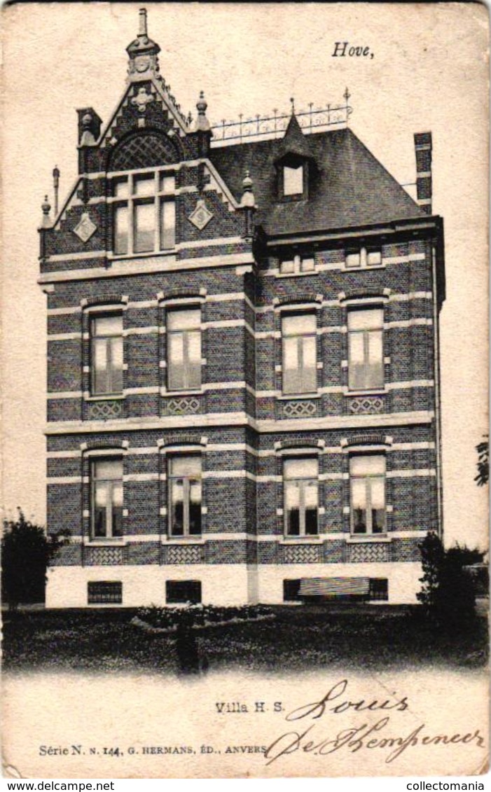 1 Oude  Postkaart   Hove   Villa H.S.   1904   Uitgever  Hermans N°144 - Hove