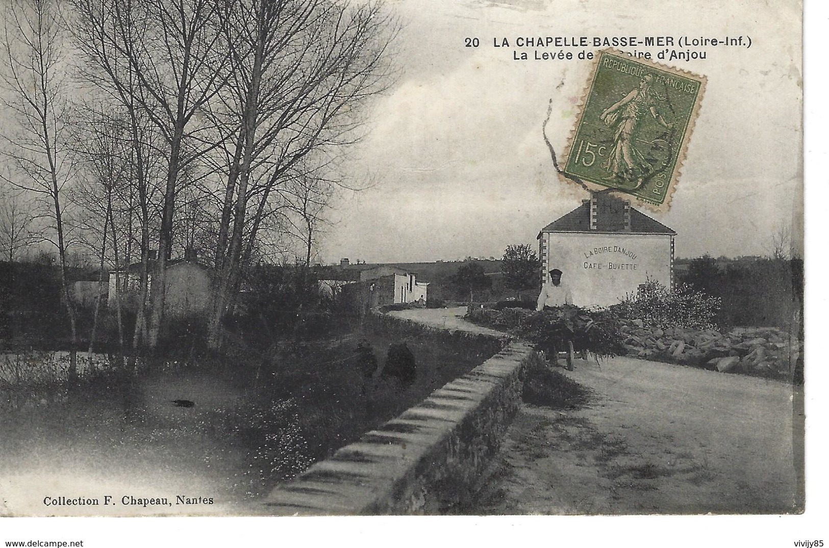 44 - LA CHAPELLE BASSE MER - T.Belle Vue Animée De La Boire D'Anjou ( Homme Avec Une Brouette ) - La Chapelle Basse-Mer