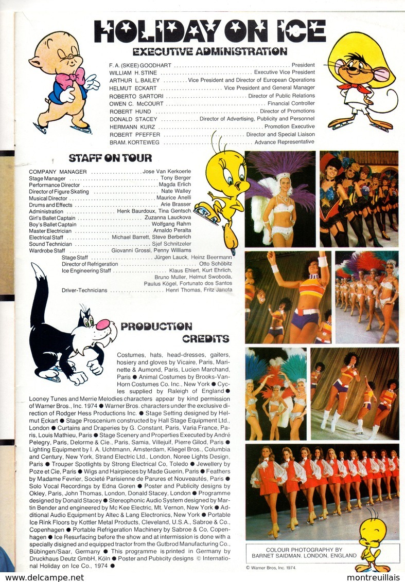 Brochure, Programme Revue Tournée HOLIDAY ON ICE, 18 Pages, 1975, Patinage Sur Glace, Spectacle, - Toerisme