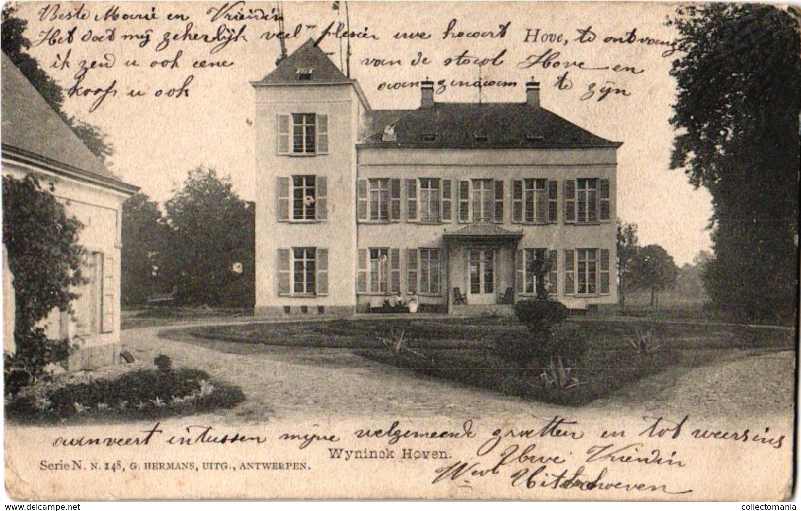 1 Oude  Postkaart  Hove        Wyninck Hoven  Uitgever  Herrmans N°148  1904 - Hove