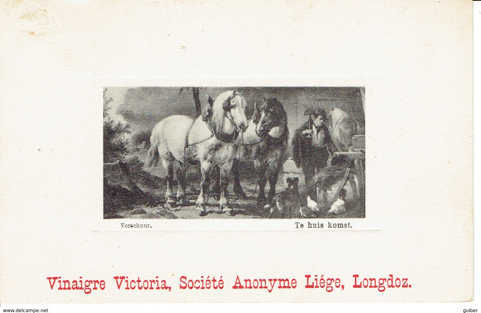 Vinaigre Victoria S.A. Liege Longdoz - Advertising