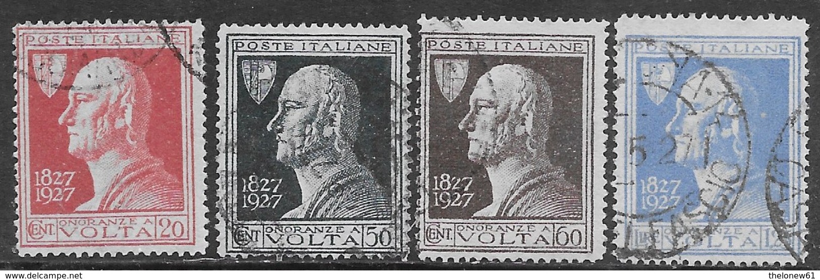 Italia Italy 1927 Regno Volta Sa N.210-213 Completa US - Usati