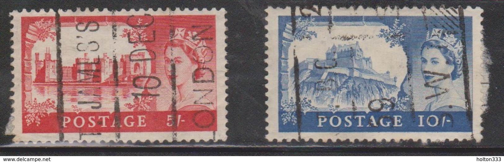 GREAT BRITAIN  Scott # 372-3 Used  - QEII Castles Issue - Used Stamps