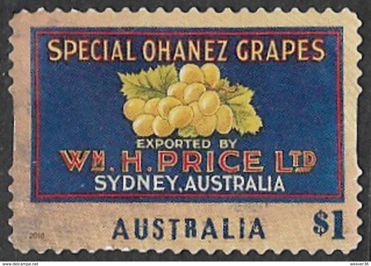 Australia 2016 Fruit Labels $1 Type 4 Self Adhesive Good/fine Used [38/31213/ND] - Usati