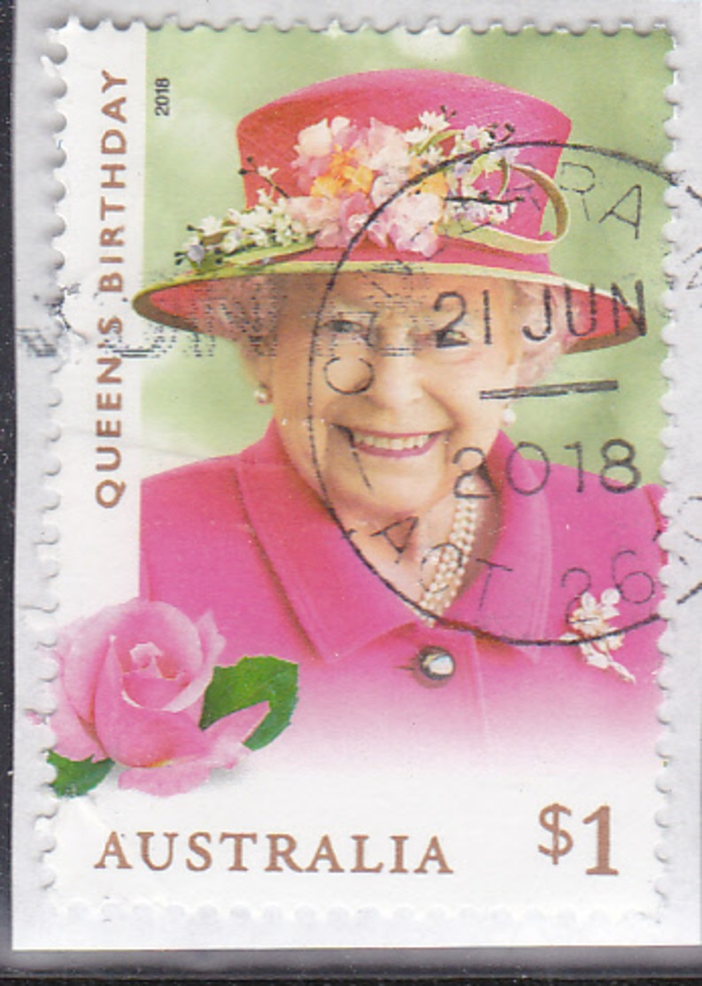 2018. AUSTRALIAN DECIMAL. Queens Birthday. $1. Queen Elizabeth. FU. - Used Stamps