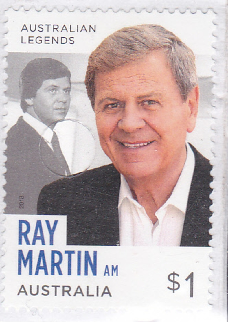 2018. AUSTRALIAN DECIMAL. Australian Legends.  $1. RAY MARTIN. FU.​ - Used Stamps