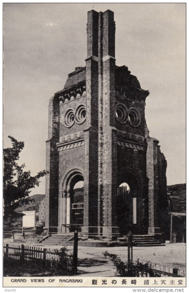 Nagasaki Japan, Atomic Bomb Ruins, Architecture, 'Grand Views Of Nagasaki' C1940s Vintage Postcard - Andere & Zonder Classificatie