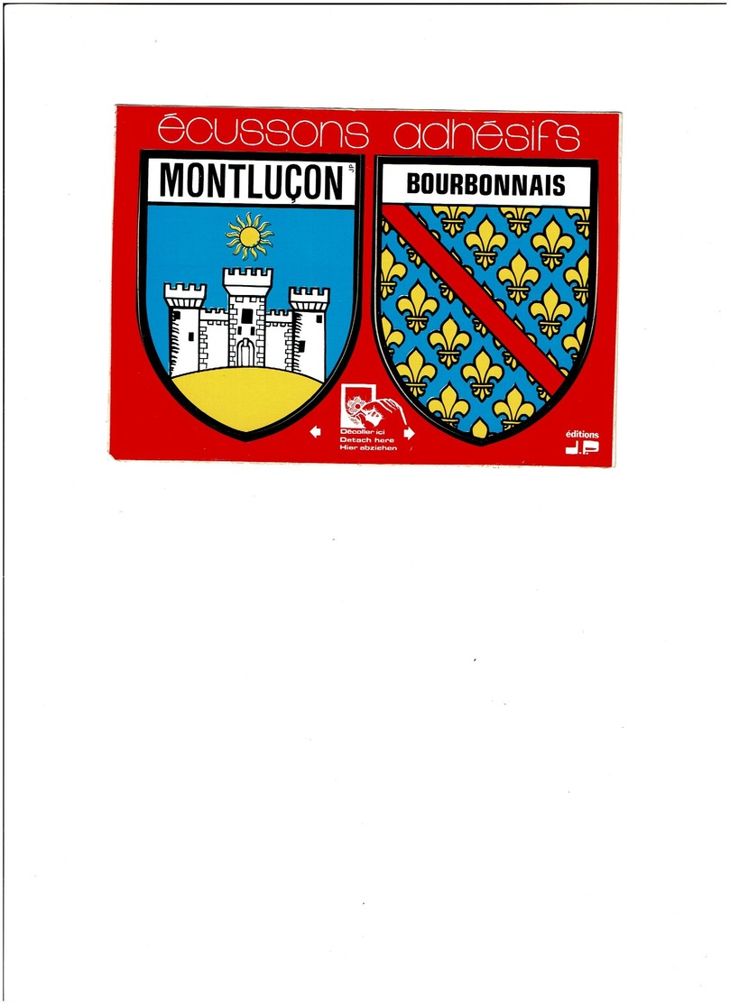 BLASON ADHESIF / 03 / MONTLUCON / C.P.M. écrite - Autres & Non Classés