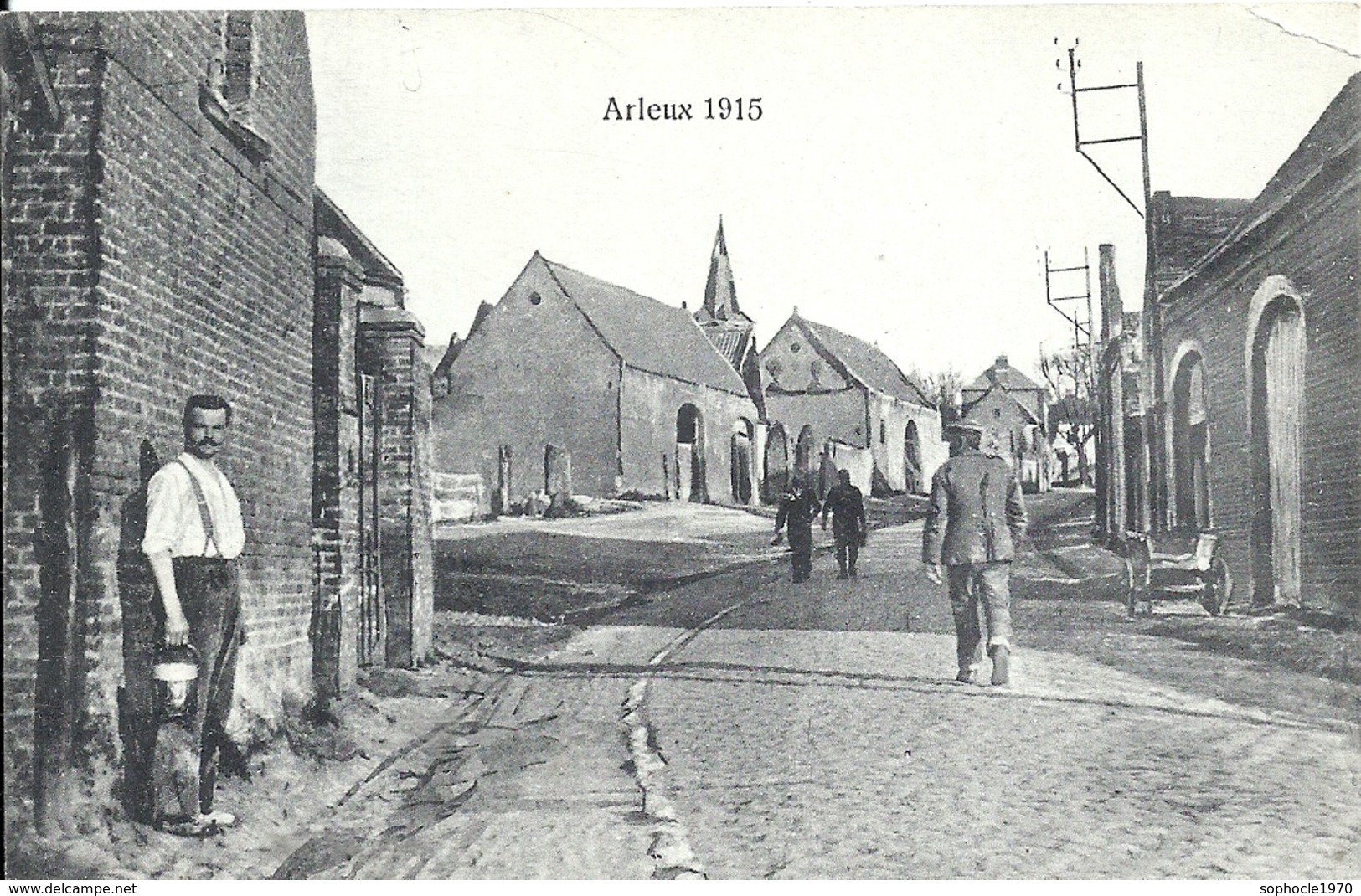 NORD - 59 - ARLEUX - Carte Allemande - Guerre 14 - Rue Vers L'église - Arleux