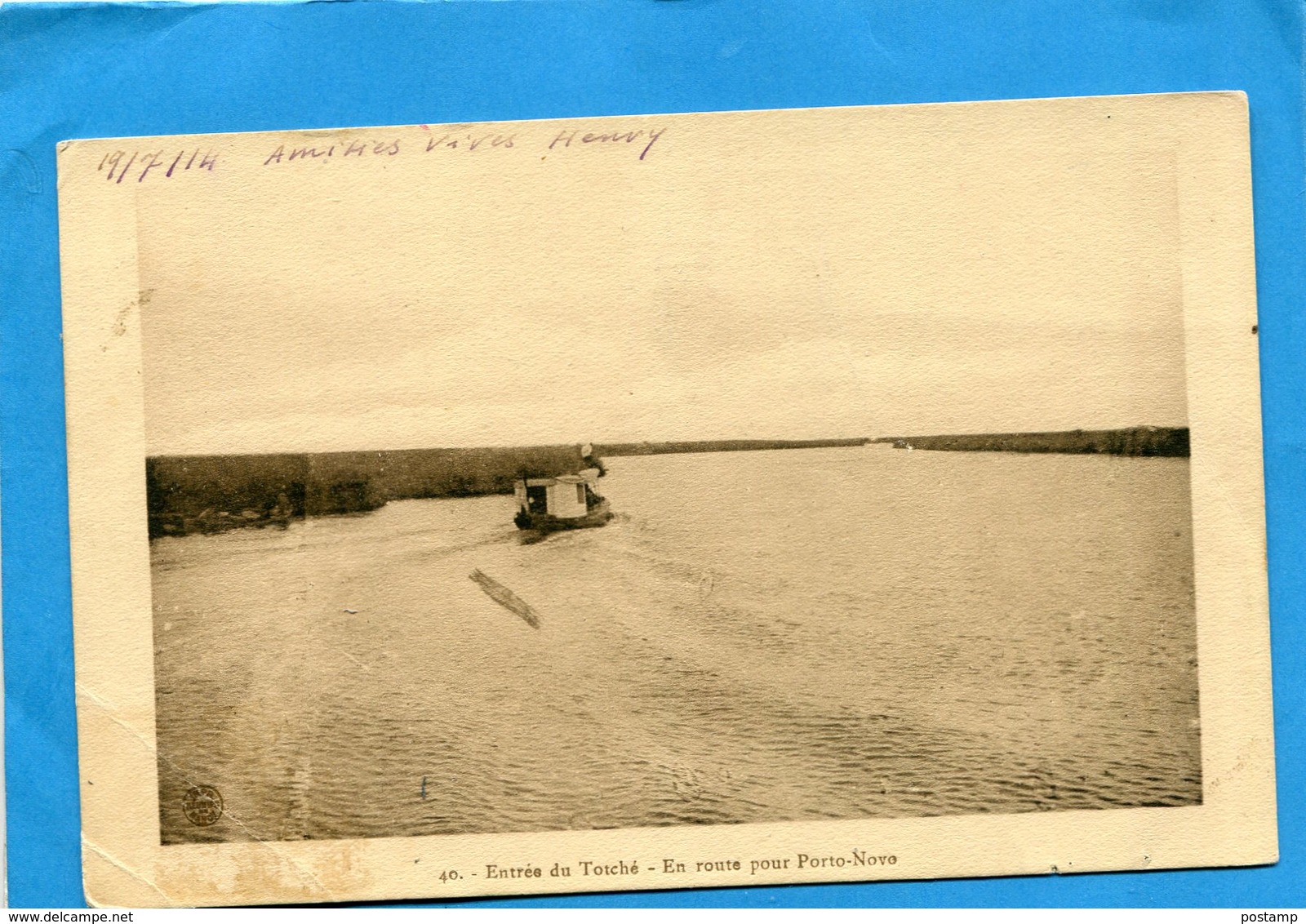 DAHOMEY-Entrée Du Totché-en Route Pour Porto Novo-a Voyagé En 1914 -édition Imp Nancy - Dahomey