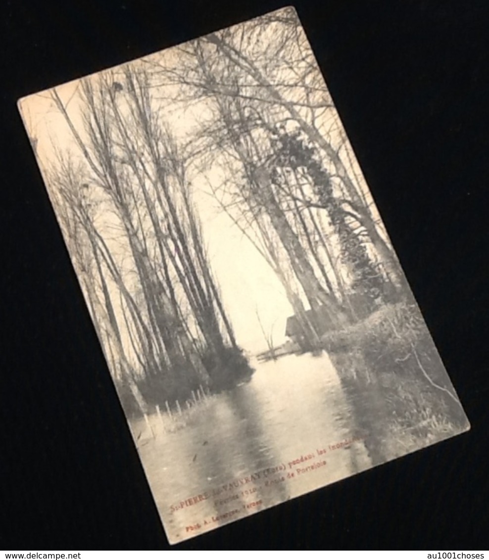 27   Saint-Pierre-du-Vauvray Pendant Les Inondations, Février 1910, Route De Portejoie - Sonstige & Ohne Zuordnung