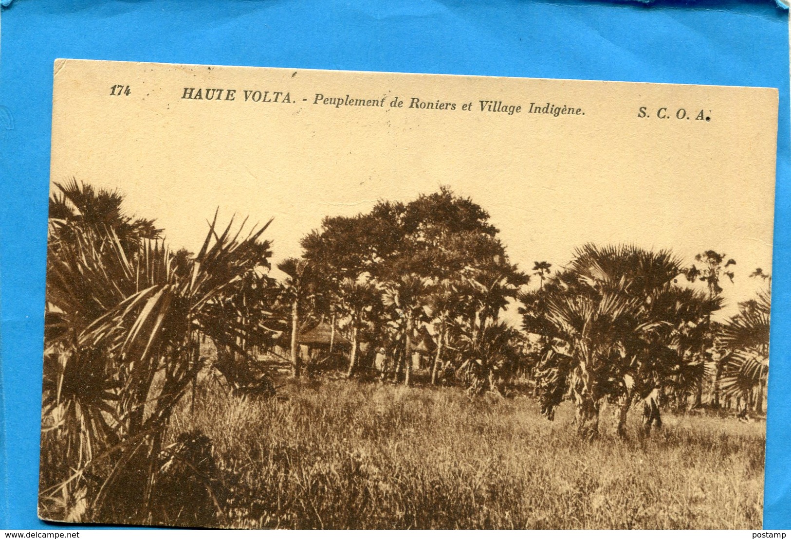 Haute Volta-village Indigène -peuplement De Roniers -a Voyagé En 1926-édition  Lévy - Burkina Faso