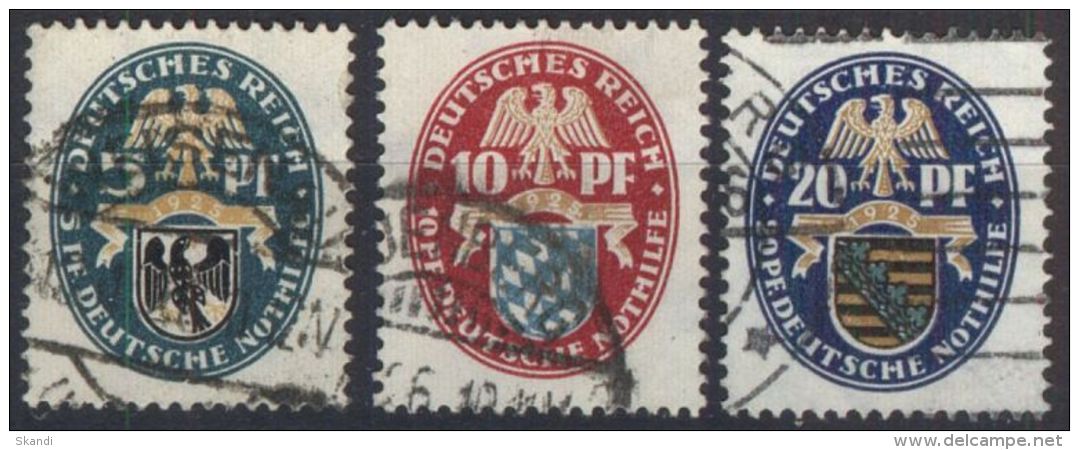 DEUTSCHES REICH 1925 Mi-Nr. 375/77 O Used - Used Stamps