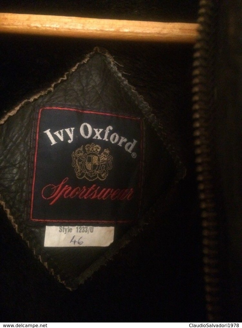 Cappotto Giubbone Giubbotto Ivy Oxford In Pelle Vintage Anni 80 Usato Tg. 46 - 1940-1970 ...