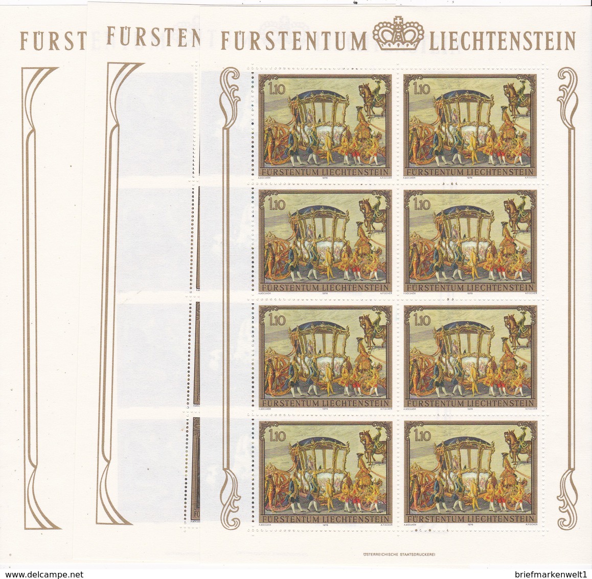 Liechtenstein, Kleinbogen Nr. 717/19**(K 3336) - Blocs & Feuillets