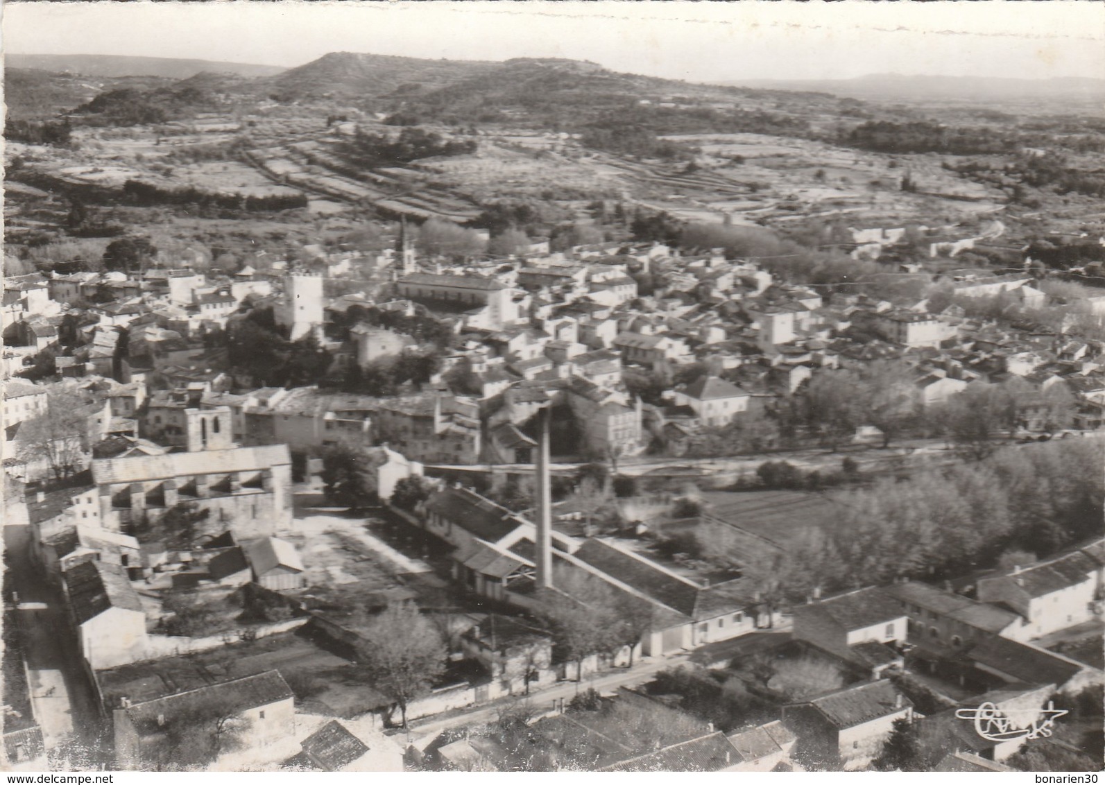 CPSM 84 PERNES LES FONTAINES VUE GENERALE AERIENNE USINE  PERLE DU COMTAT - Pernes Les Fontaines