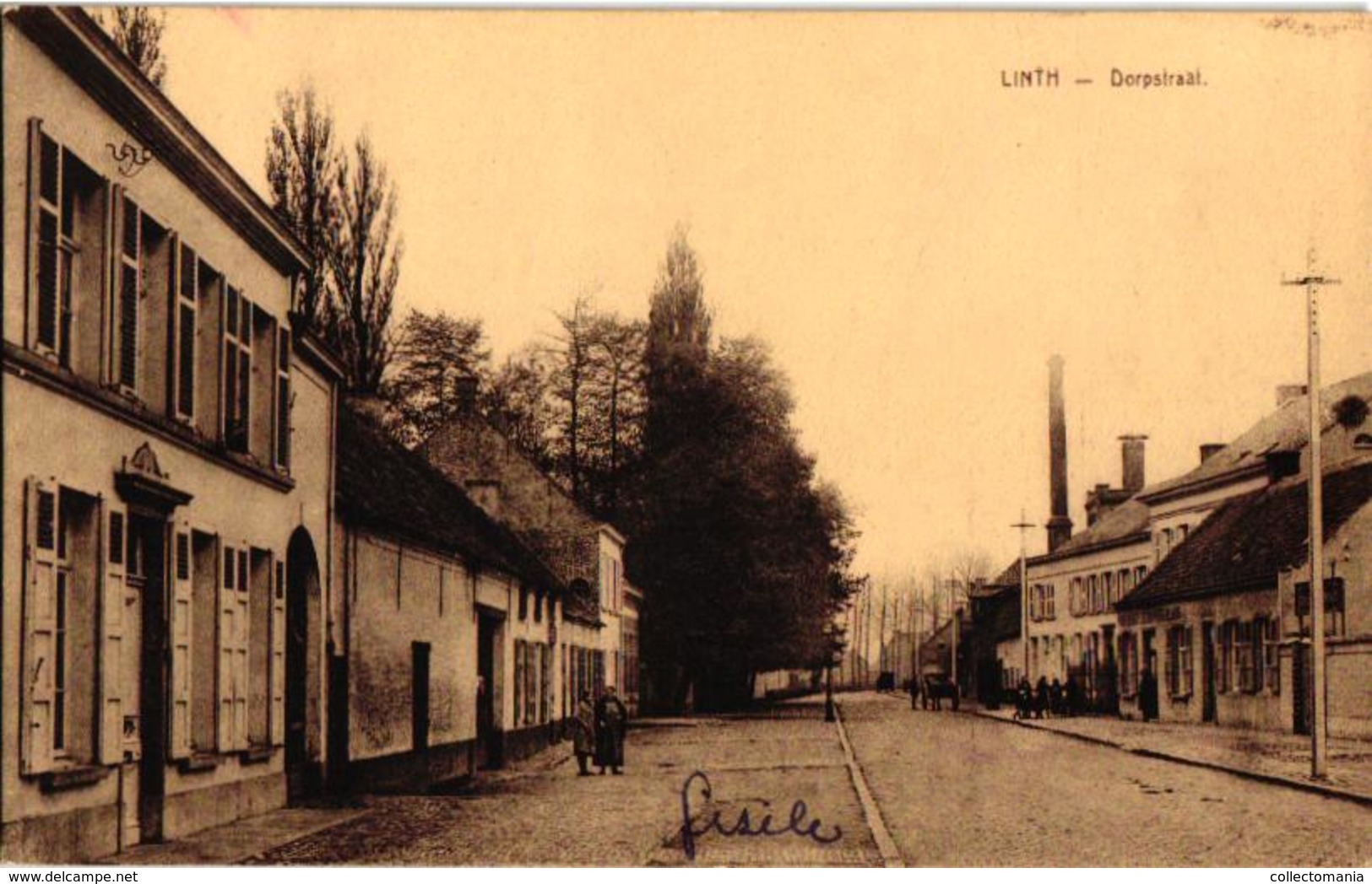 1 Oude Postkaart Lint  Linth    Dorpstraat   Uitgever Van Den Eynde - Lint