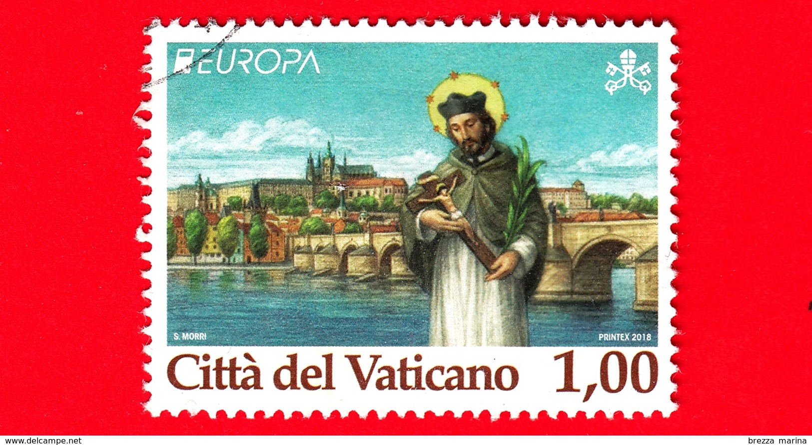 VATICANO - Usato - 2018 - Europa - S.Giovanni Nepomuceno E Ponte Carlo, A Praga - 1.00 - Usati