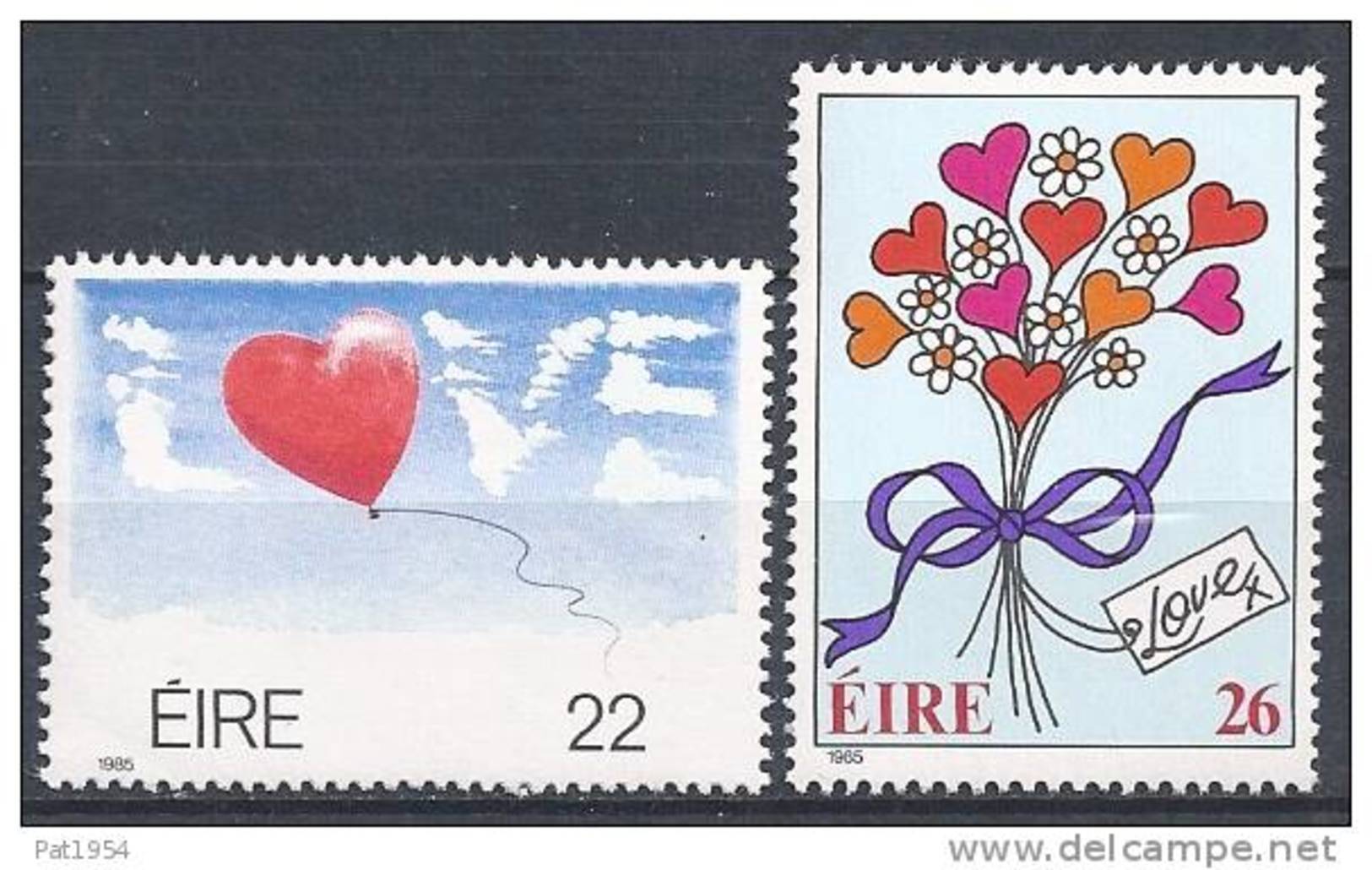 Irlande 1985 N°556-557 Neufs ** Messages D'amour - Nuovi