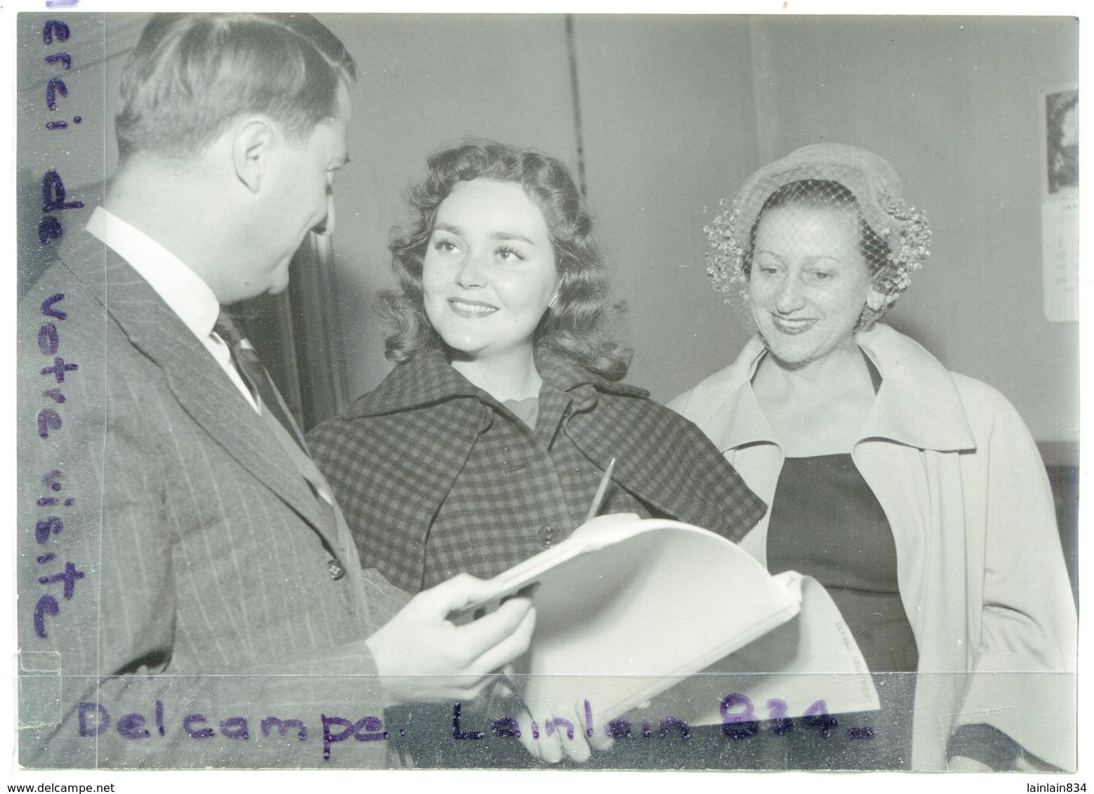 - Photo De Presse - Original - Dominique BLANCHAR, Film Américain, Edouard LEGGEWIE, , 09-10-1950, TBE,scans. - Célébrités