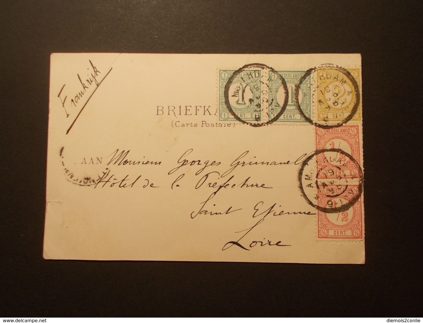 Carte Postale -  PAYS BAS - Pionnière 1898 - Timbres (2322) - Autres & Non Classés