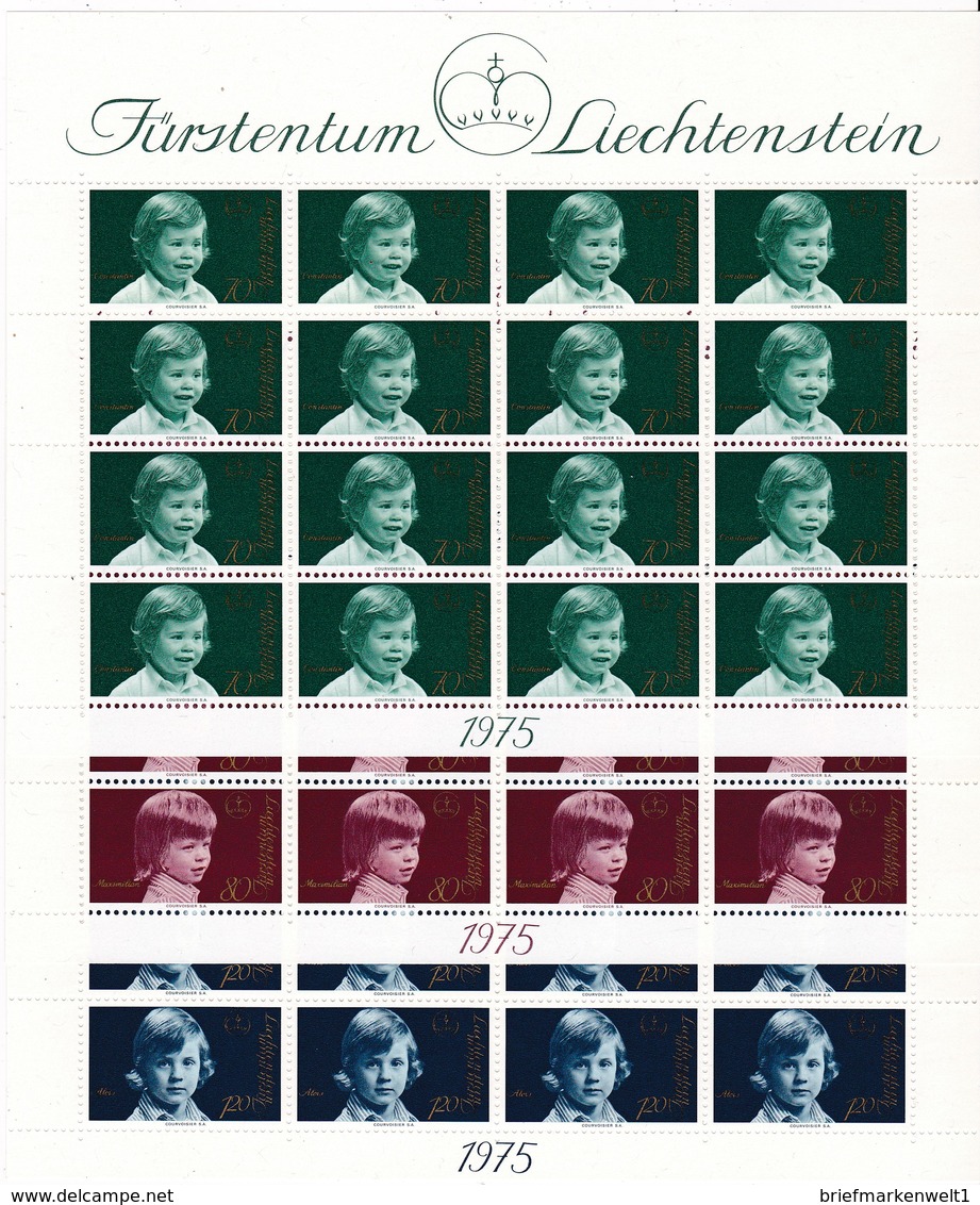 Liechtenstein, Kleinbogen Nr. 620/22** (K 3360) - Blokken