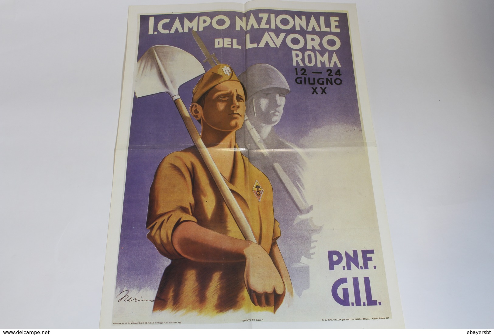 Lotto Manifesto Locandina Propaganda 2° Guerra Mondiale Fascismo 35x50 riproduzioni collezione storia vintage 12 pezzi