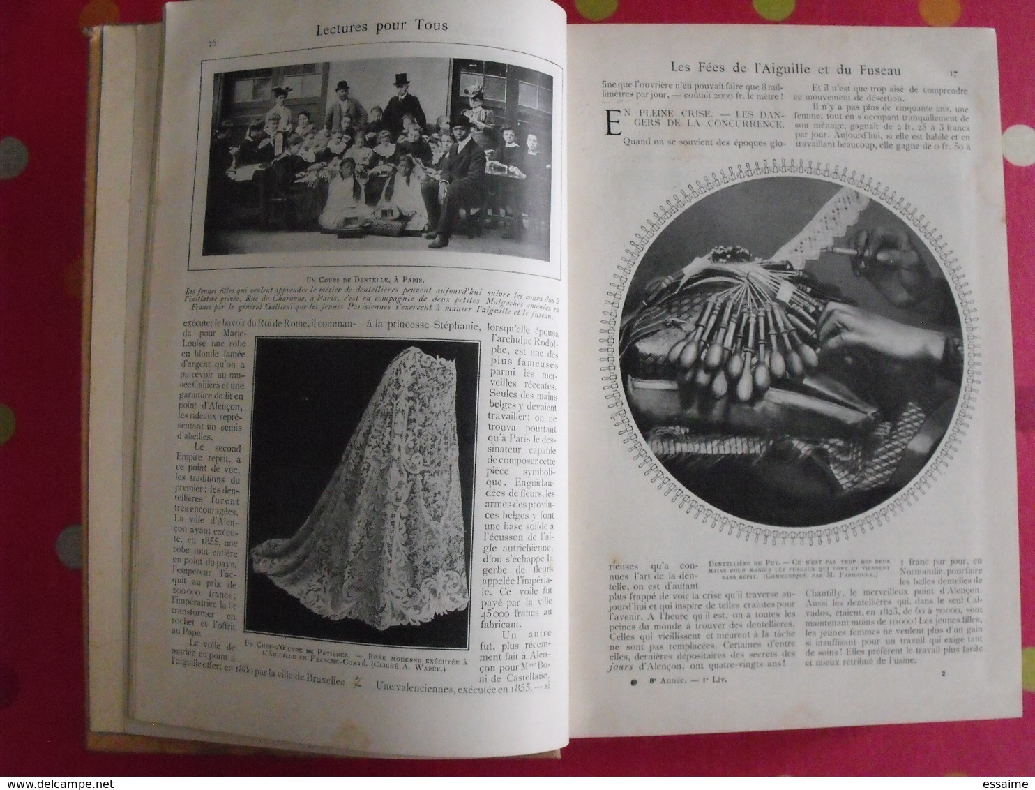 Lecture Pour Tous 1905-1906. Hachette Reliure éditeur. Taxi Carambolage Cirque  Guérisseur Rebouteux Camelot Escroc Inde - 1901-1940