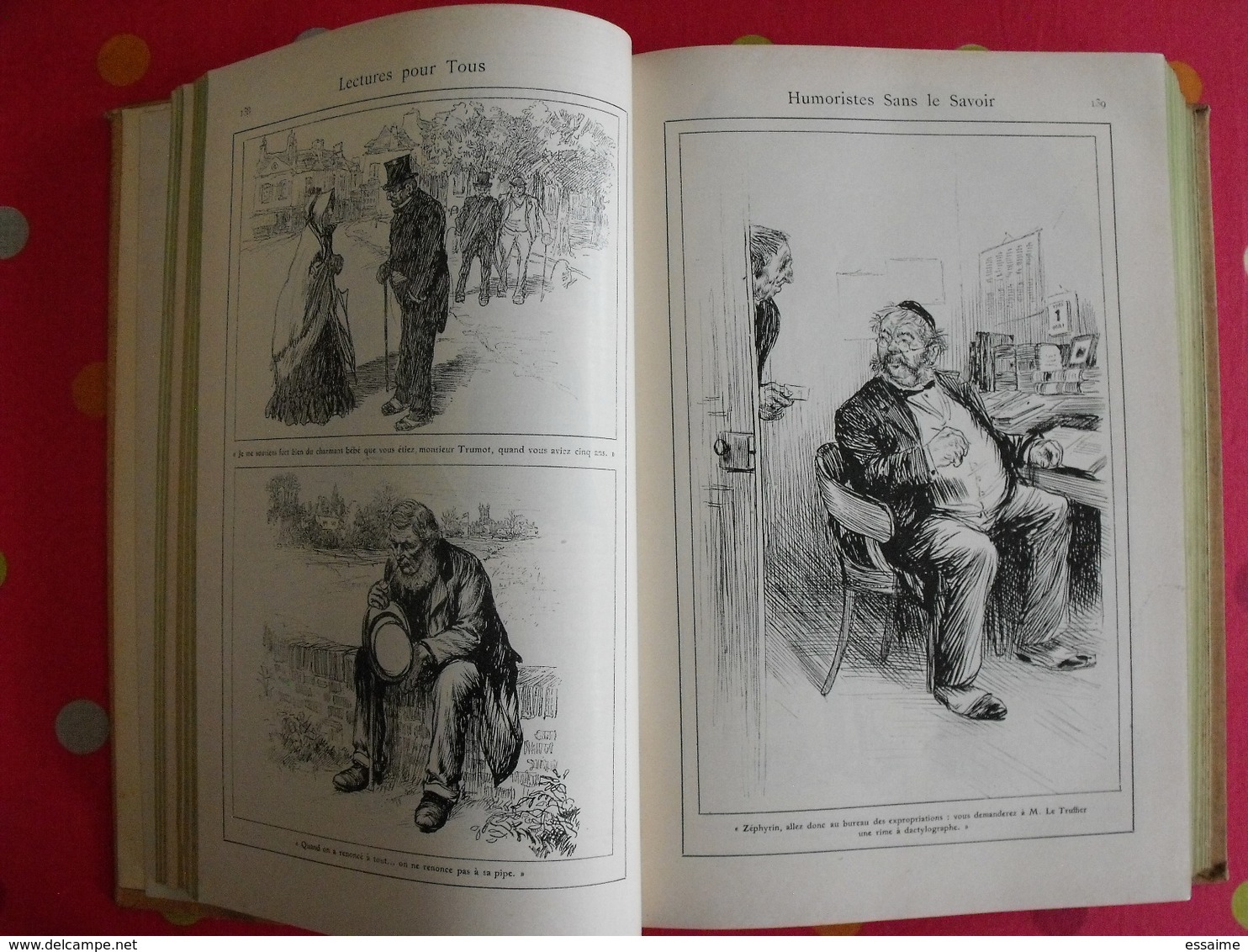 Lecture pour tous 1905-1906. Hachette reliure éditeur. taxi carambolage cirque  guérisseur rebouteux camelot escroc inde