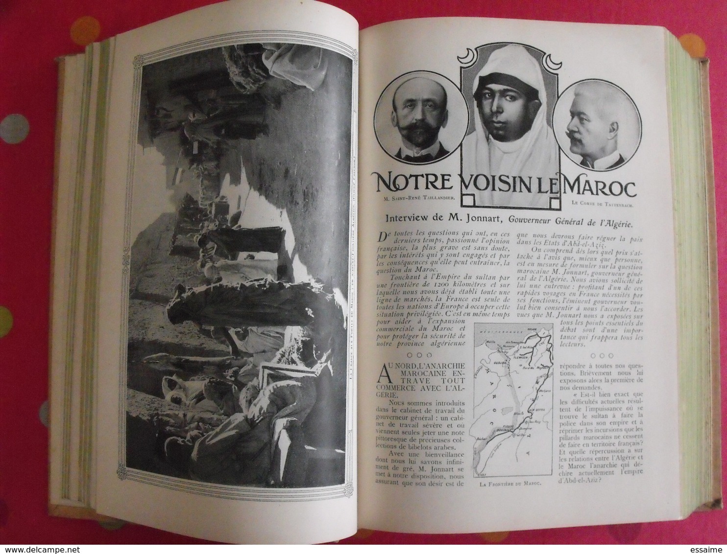 Lecture pour tous 1905-1906. Hachette reliure éditeur. taxi carambolage cirque  guérisseur rebouteux camelot escroc inde