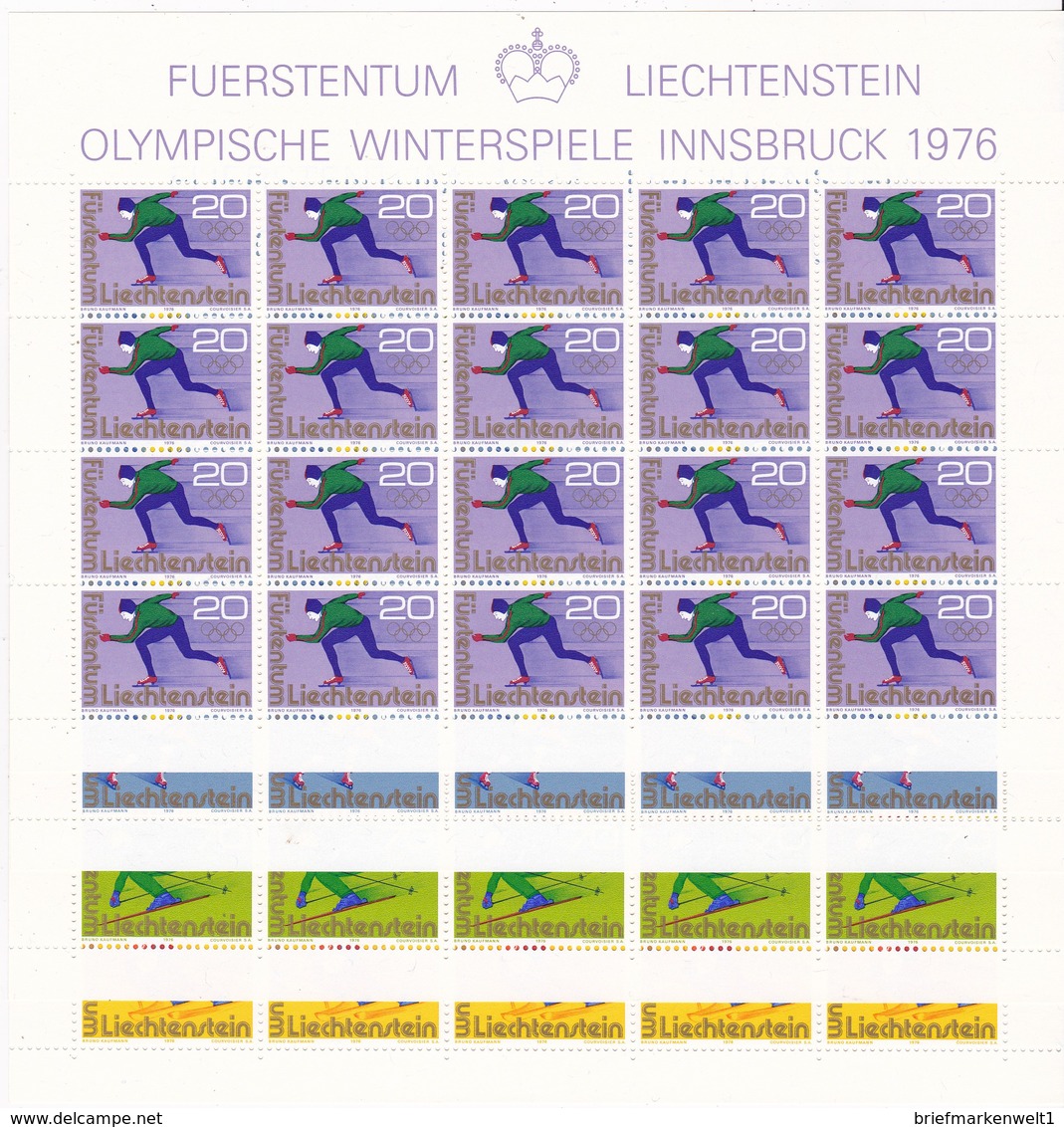 Liechtenstein, Kleinbogen Nr. 635/38** (K 3365) - Blocks & Kleinbögen