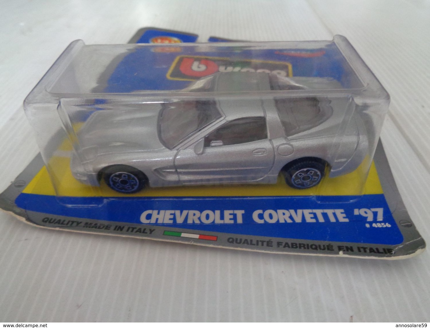 CHEVROLET CORVETTE 97 - SCALA 1:43 DIE-CAST METAL - BURAGO COLLECTION 4856 - LEGGI - Burago