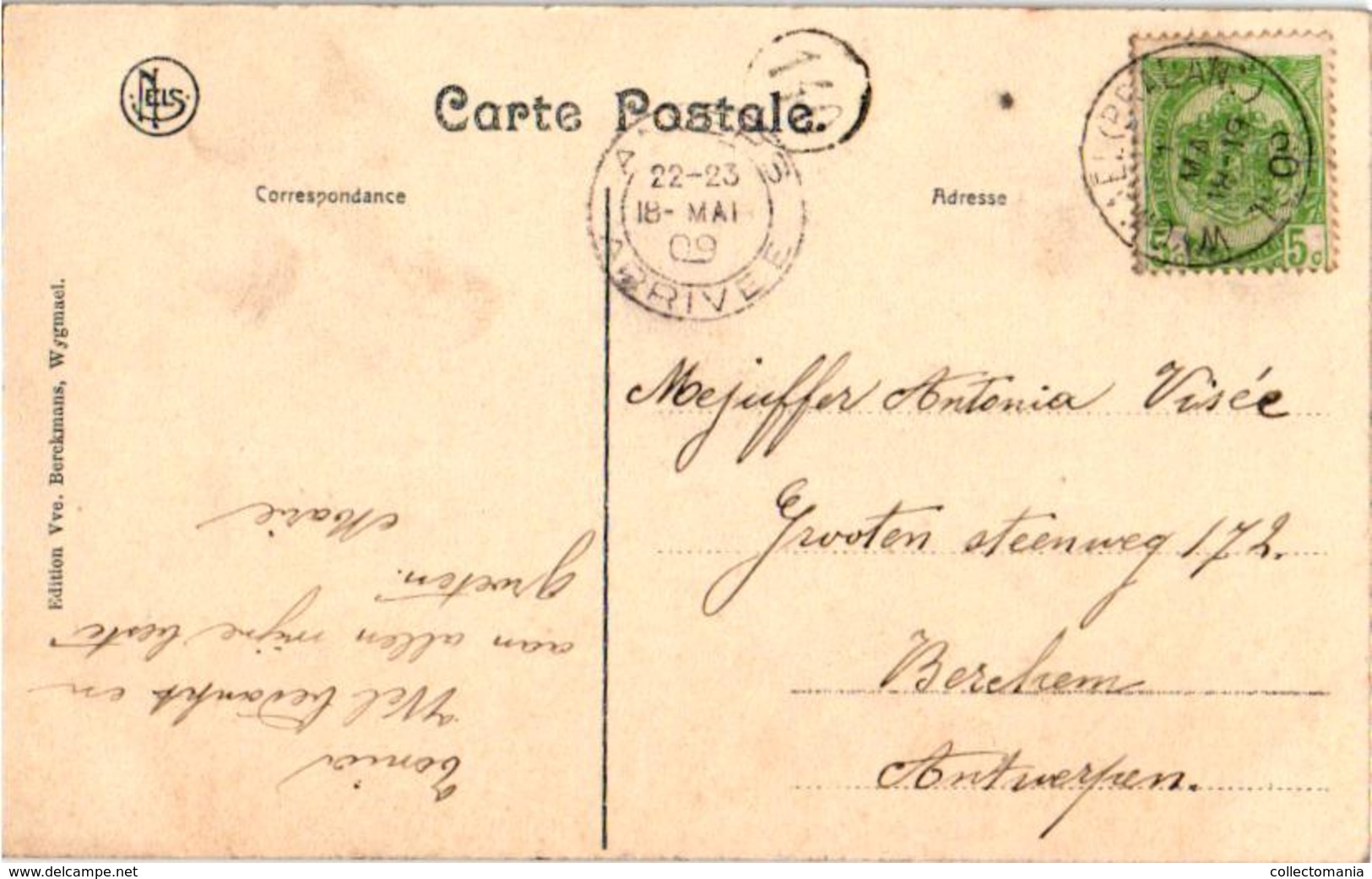 2 Oude Postkaarten NELS  Wijgmaal  Wygmael  Klooster Ursulinen  Couvent Des Ursulines 1908  Kerk  Edit. Berckmans - Other & Unclassified