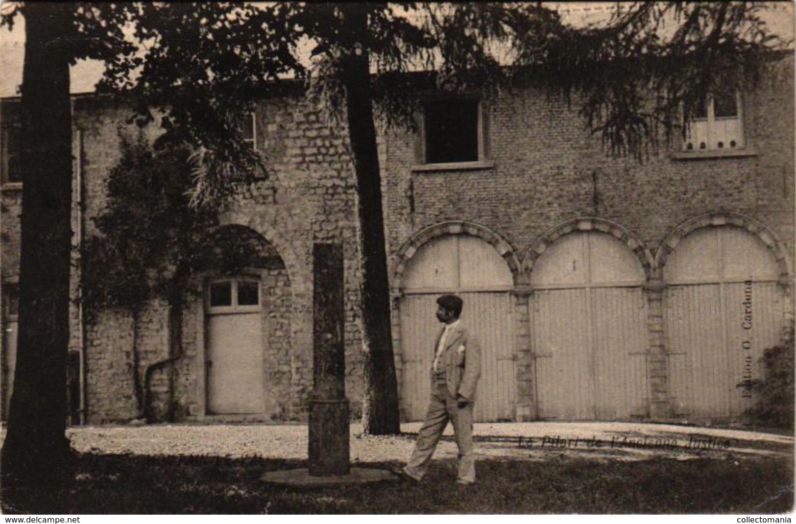 3 Oude Postkaarten  Houtain-le-Val  Le Château  1908  Edit. Cardona Ancienne Justice   Une Pensée - Genappe