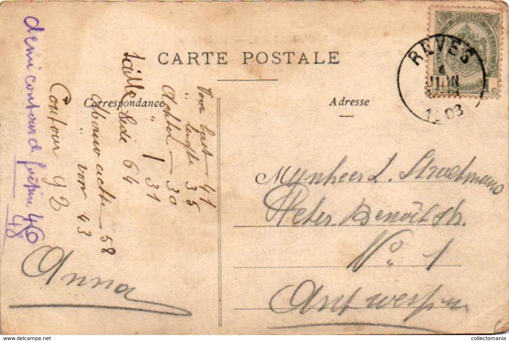 3 Oude Postkaarten  Houtain-le-Val  Le Château  1908  Edit. Cardona Ancienne Justice   Une Pensée - Genappe