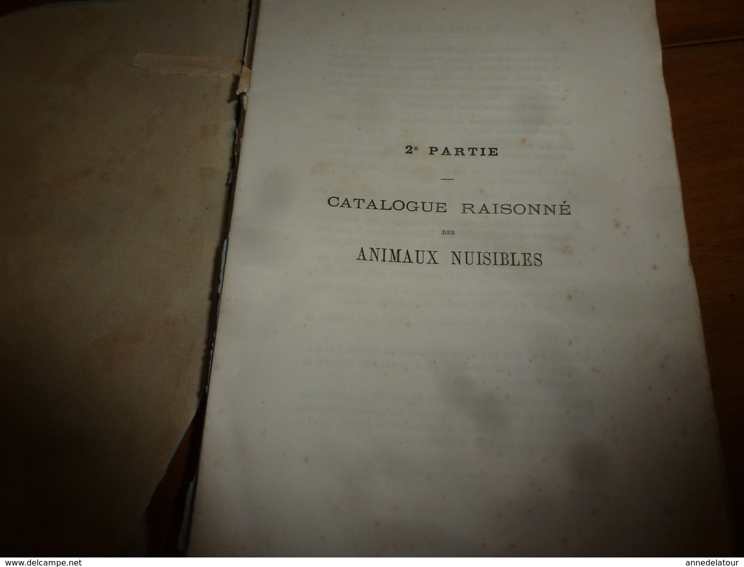 1878 Catalogue raisonné des ANIMAUX UTILES et NUISIBLES - par Maurice Girard docteur ès Sciences Naturelles