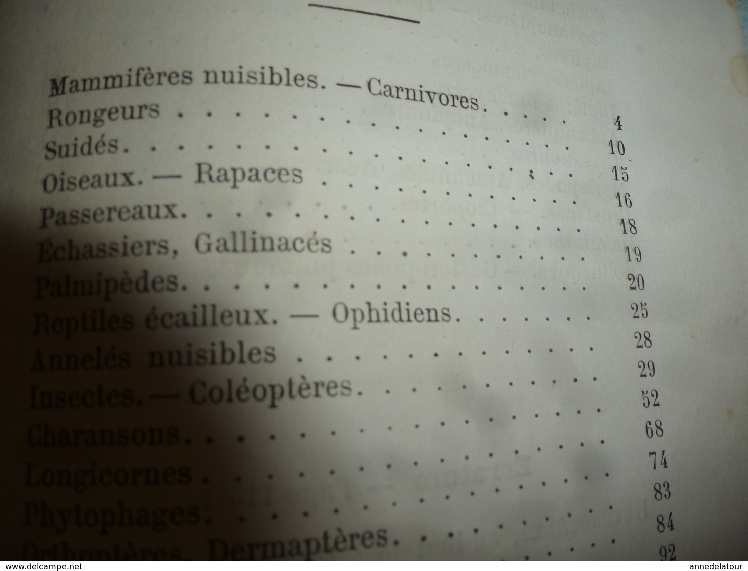 1878 Catalogue raisonné des ANIMAUX UTILES et NUISIBLES - par Maurice Girard docteur ès Sciences Naturelles