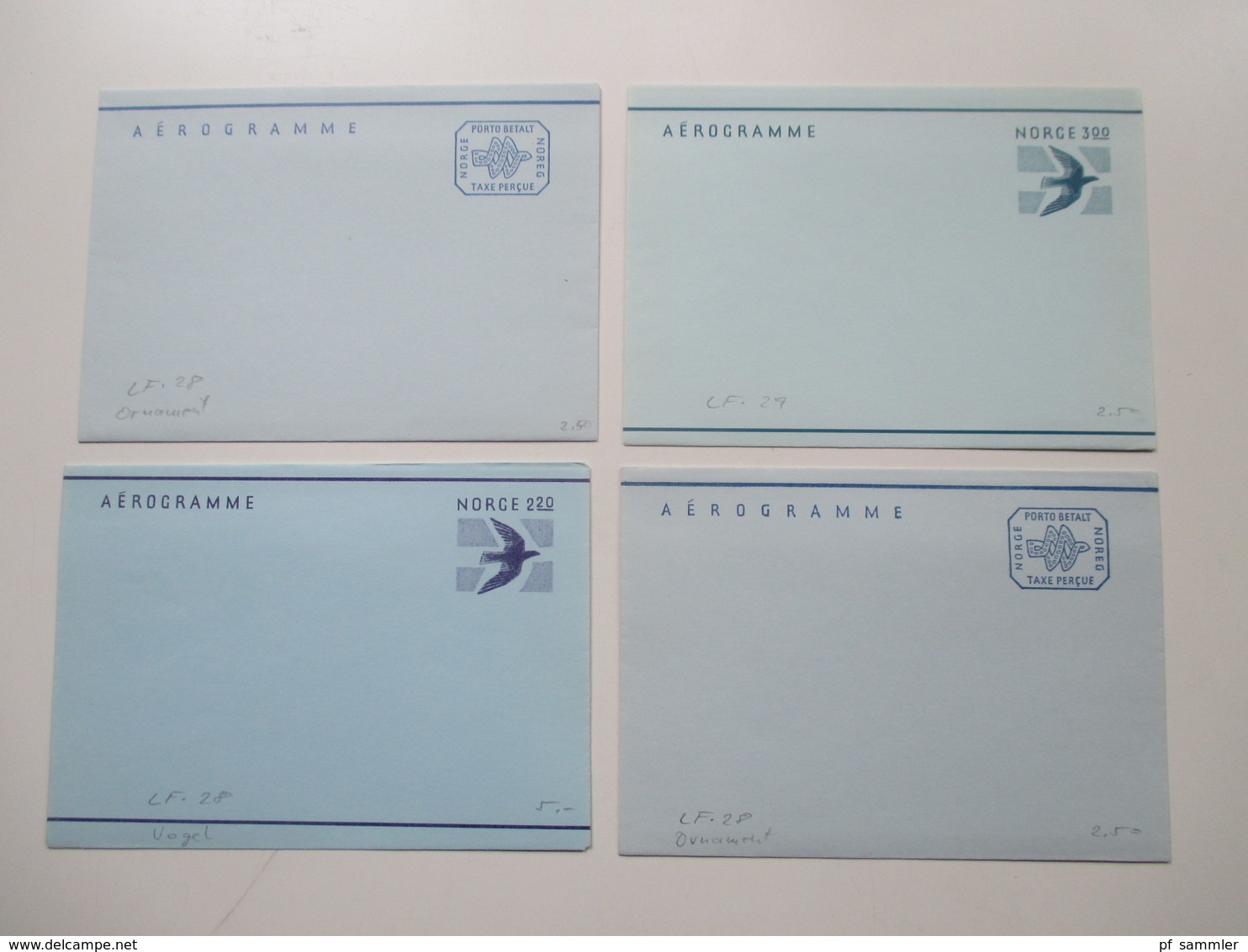 Norwegen Posten Ganzsachen Karten / Umschläge  1970er - 1980er Jahre Insgesamt 50 Stück! Ungebraucht. Stöberposten! - Enteros Postales