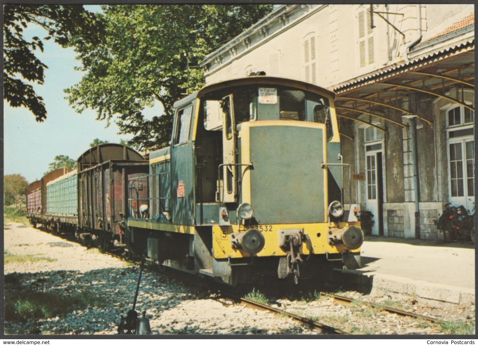 Locotracteur Y 7532 En Gare D'Uzès, 1980 - Biblio-Rail CPA - Trains