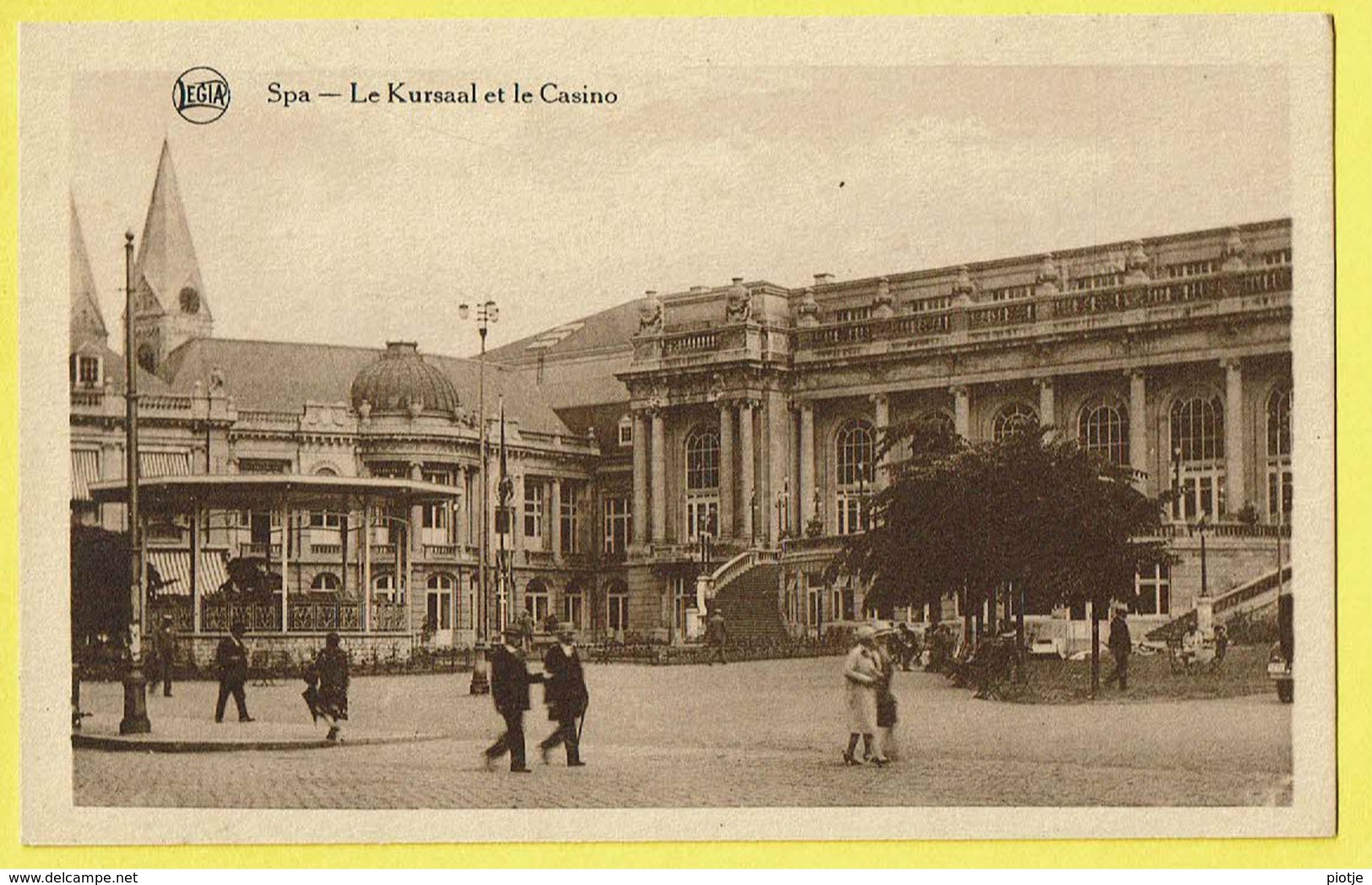 * Spa (Liège - La Wallonie) * (Legia) Le Kursaal Et Le Casino, Kiosque, Kiosk, Animée, Rare, Old, CPA, Unique - Spa