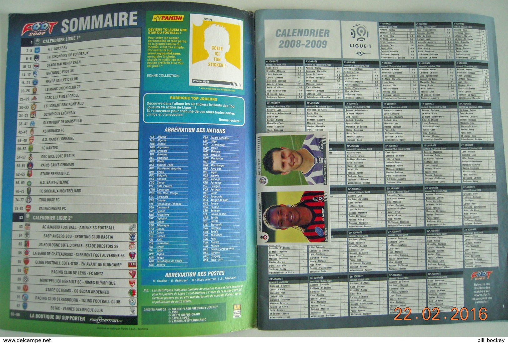 CATALOGUE PANINI Quasi NEUF SAISON 2008-2009  Football Avec 6 Photos Gignac, Remy,... PSG, OM +++ - Trading-Karten