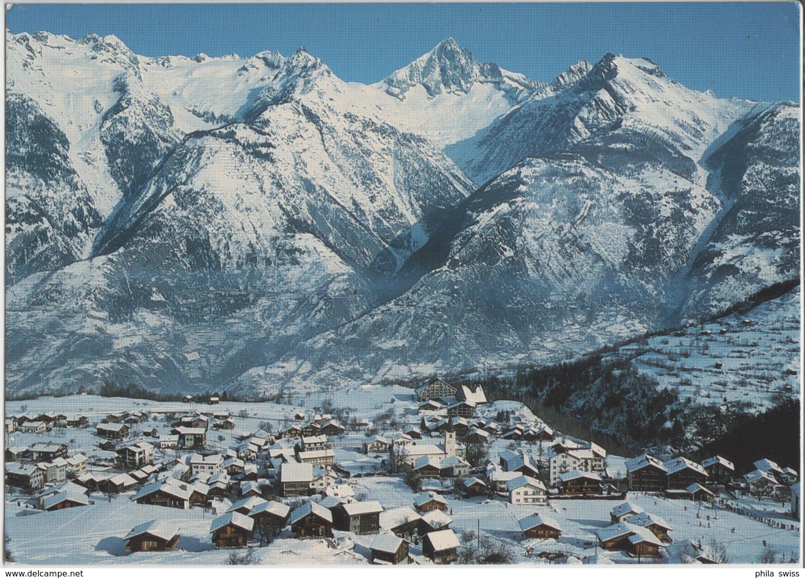 Unterbäch - Bietschhorn Im Winter En Hiver - Photo: Klopfenstein - Unterbäch