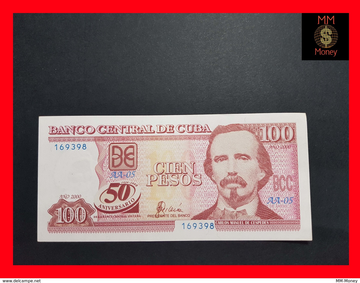 Cuba 100 Pesos 2000 P. 120 UNC *COMMEMORATIVE RARE* - Cuba