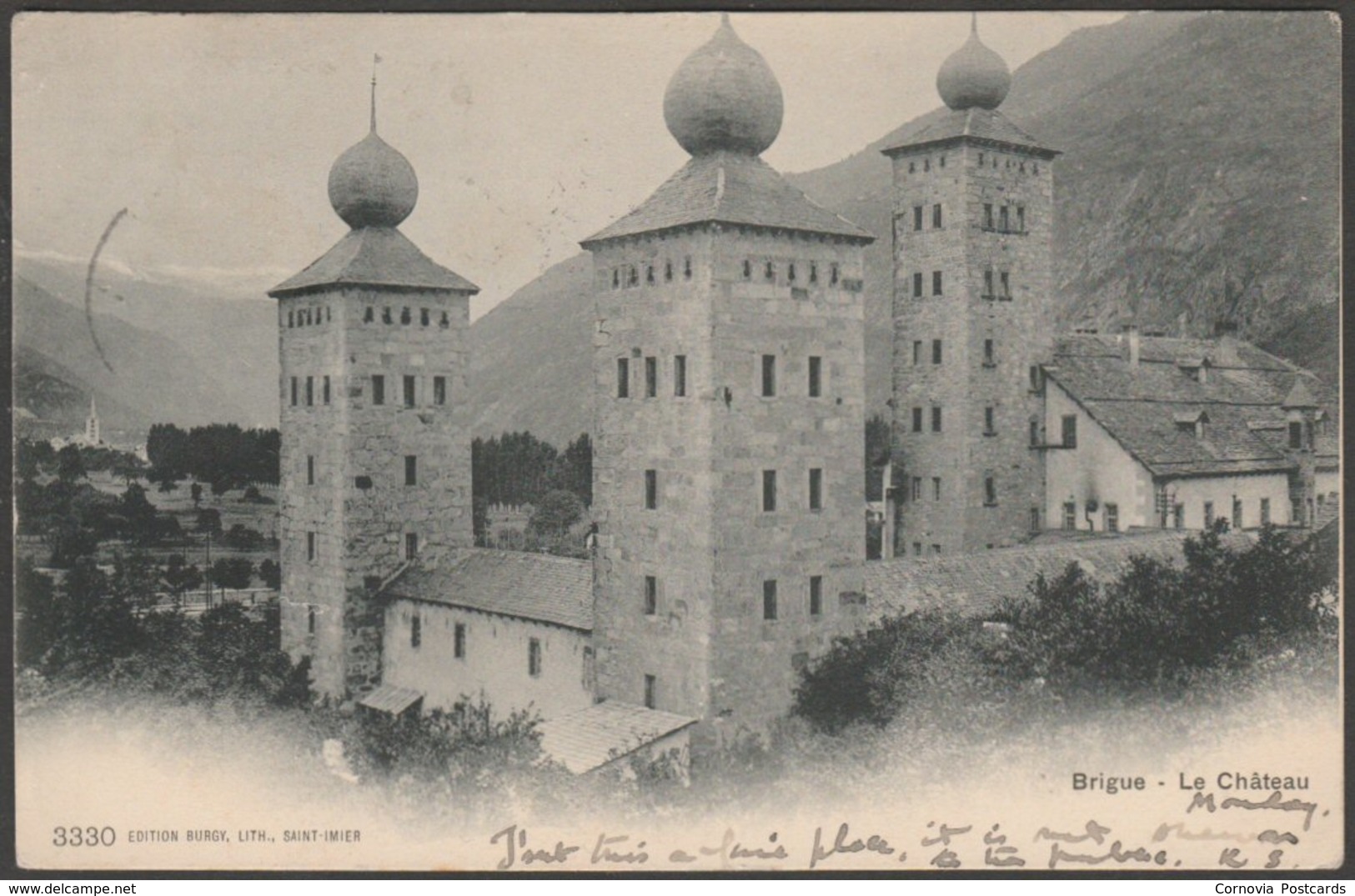 Le Château, Brigue, Valais, 1904 - Burgy CPA - Brigue-Glis 