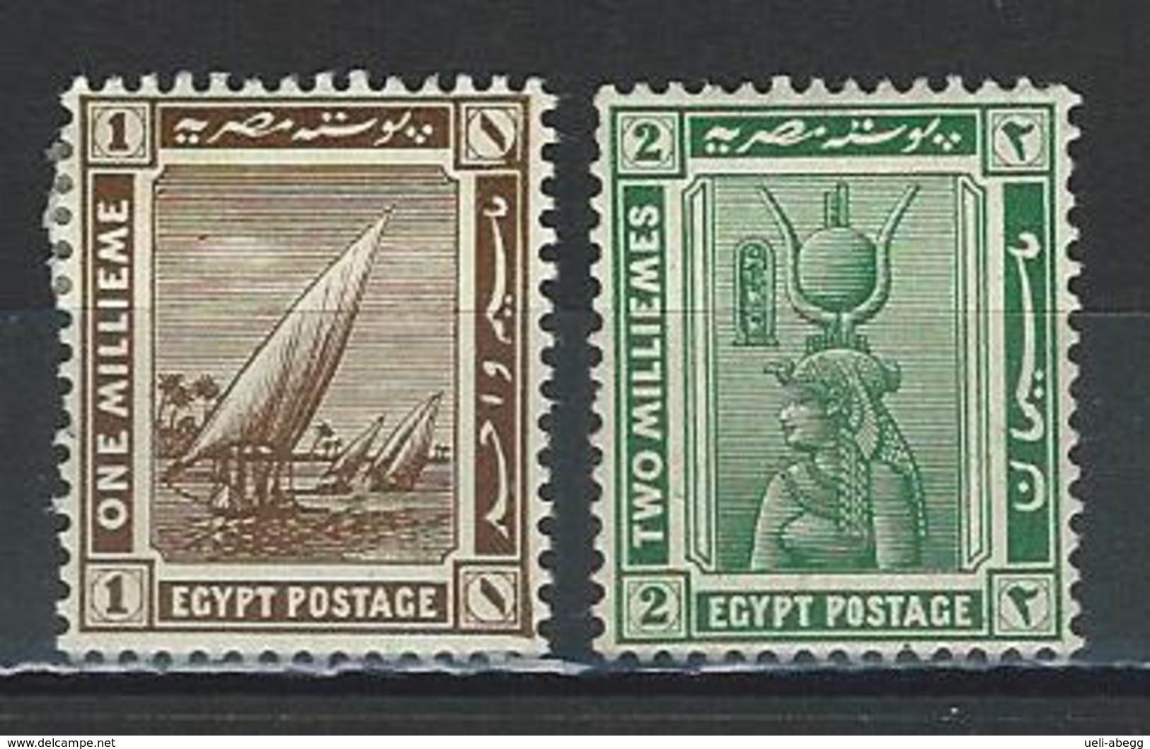 Ägypten SG 84-85, Mi 55-56 * MH - 1915-1921 Protectorat Britannique