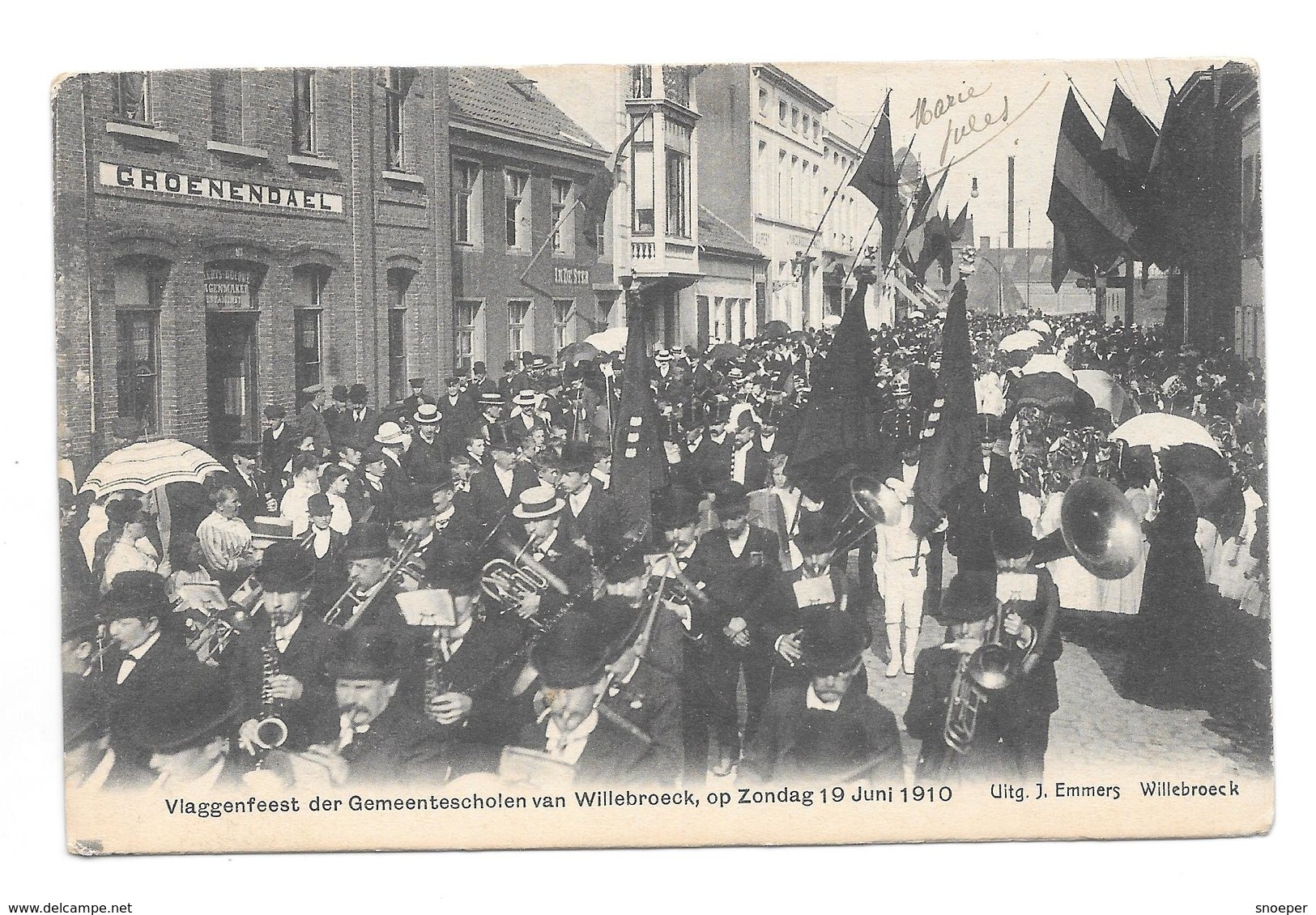 Willebroeck   Vlaggenfeest Groenendael Uitg J Emmers - Willebroek