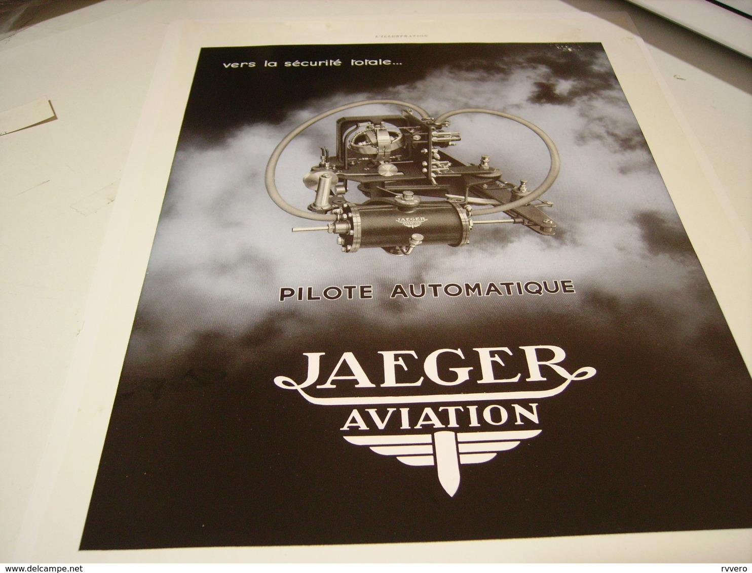 ANCIENNE PUBLICITE  AVIATION  JAEGER-LECOULTRE 1933 - Autres & Non Classés