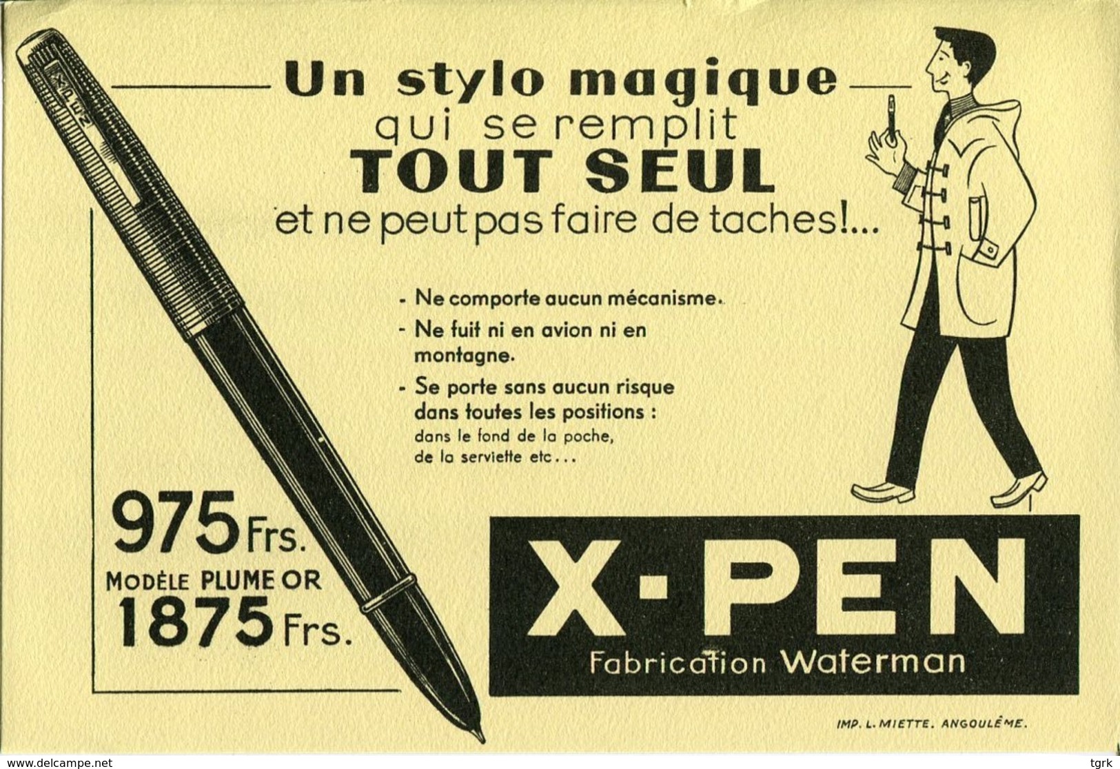 BUVARD X PEN WATERMAN STYLO MAGIQUE - Papeterie